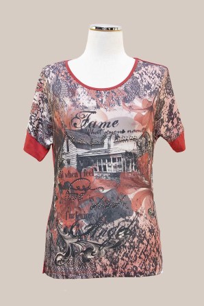 NICOLA Μπλούζα κοντομάνικη εμπριμέ