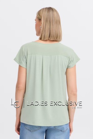 FRANSA Μπλούζα κοντομάνικη με διπλό ύφασμα