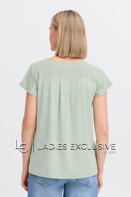 FRANSA Μπλούζα κοντομάνικη με διπλό ύφασμα