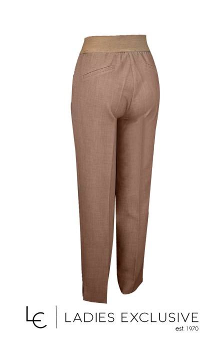 BELLA P. Παντελόνι κρεπ ρεγιόν με λάστιχο