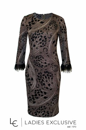 EFFECT Φόρεμα animal print με φτερά