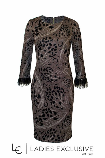 EFFECT Φόρεμα animal print με φτερά