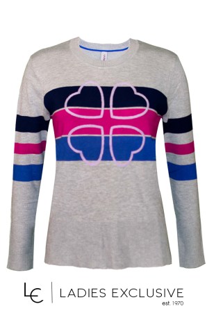 ÊTRE Μπλούζα πλεκτή με ανάγλυφες καρδιές