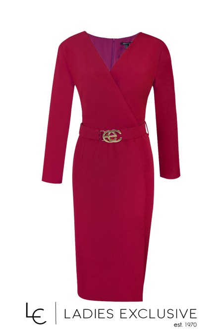 ESTEL Φόρεμα κρουαζέ με ζώνη