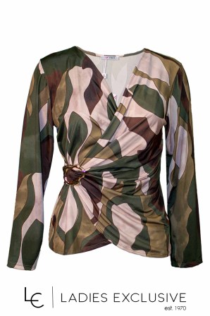 FIBES Μπλούζα κρουαζέ με αγκράφα