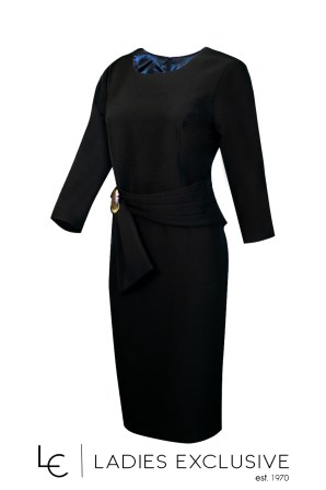 FIBES Φόρεμα κρεπ σε ίσια γραμμή