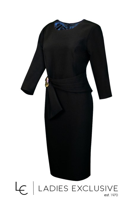 FIBES Φόρεμα κρεπ σε ίσια γραμμή