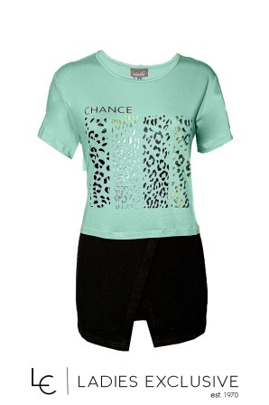 NICOLA Μπλούζα κοντομάνικη με άνοιγμα