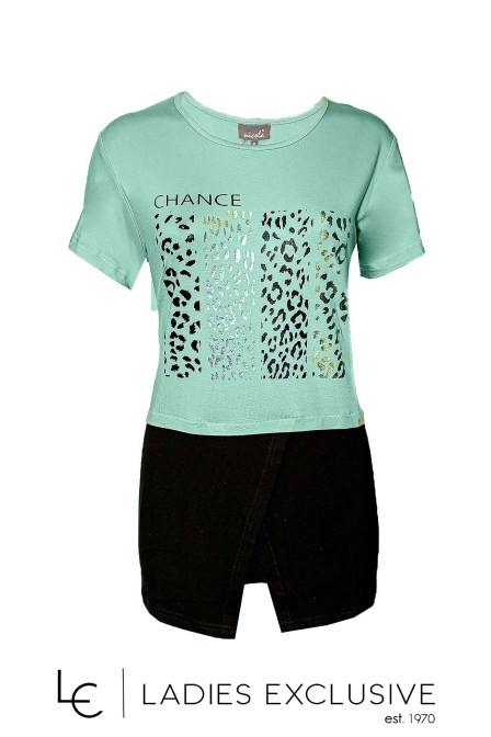 NICOLA Μπλούζα κοντομάνικη με άνοιγμα