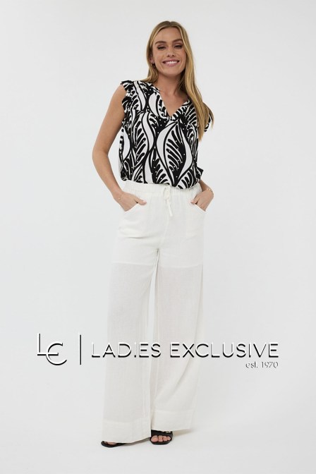 ESQUALO Μπλούζα αμάνικη με μικρό βολάν