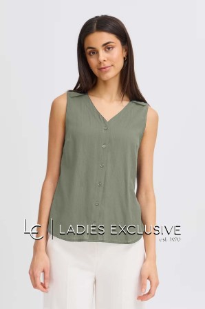 FRANSA Πουκάμισο αμάνικο με γιακά