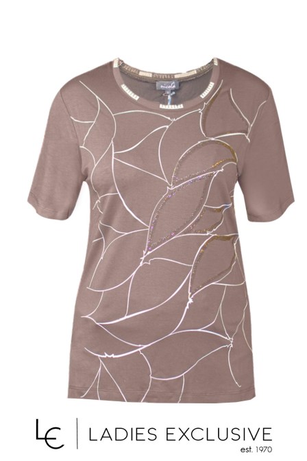 NICOLA Μπλούζα κοντομάνικη με ελαστική λαιμόκοψη