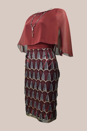 EFFECT Φόρεμα δαντέλα με μουσελίνα