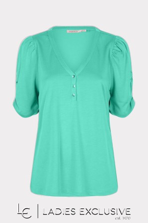 ESQUALO Μπλούζα κοντομάνικη με v