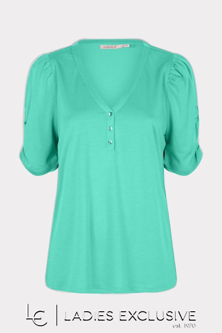 ESQUALO Μπλούζα κοντομάνικη με v