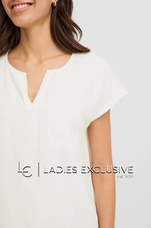 FRANSA Μπλούζα κοντομάνικη με διπλό ύφασμα