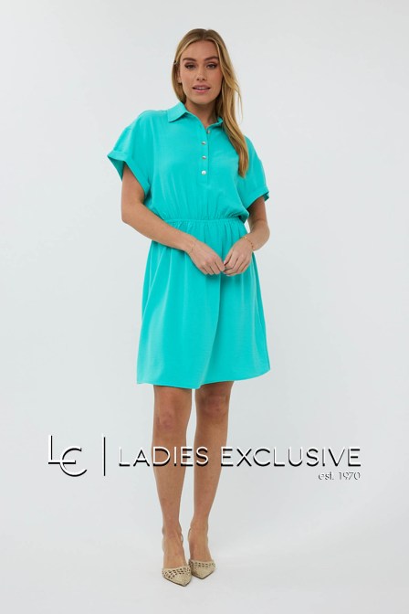 ESQUALO Φόρεμα κοντομάνικο με γιακά