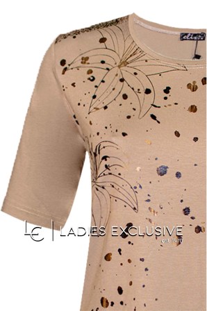 ELIN Μπλούζα κοντομάνικη με στάμπα λουλούδι