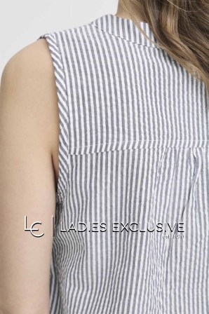 FRANSA Μπλούζα αμάνικη ριγέ