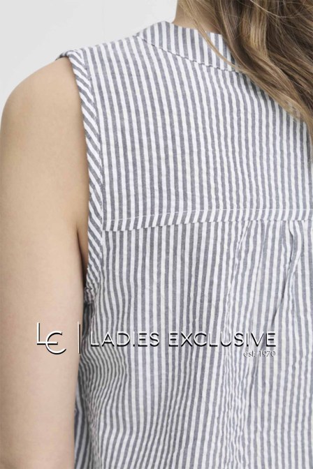 FRANSA Μπλούζα αμάνικη ριγέ