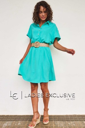 ESQUALO Φόρεμα κοντομάνικο με γιακά