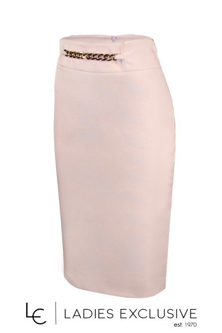 EFFECT Φούστα κρεπ σε ίσια γραμμή