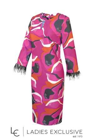 EFFECT Φόρεμα κρεπ με πούπουλα