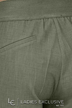 BELLA P. Παντελόνι κρεπ ρεγιόν με λάστιχο