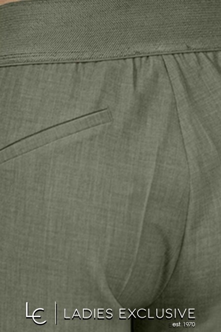 BELLA P. Παντελόνι κρεπ ρεγιόν με λάστιχο