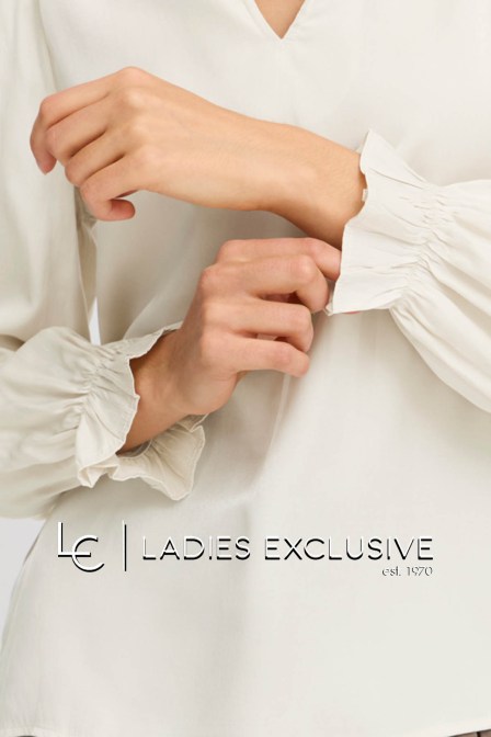 FRANSA Μπλούζα με άνοιγμα v και βολάν