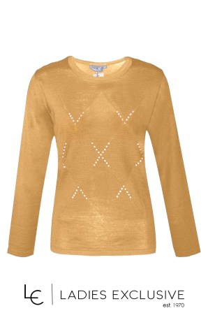 NICOLA Μπλούζα με ρόμβους και στρας