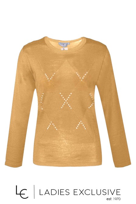 NICOLA Μπλούζα με ρόμβους και στρας