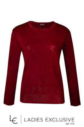 ELIN Μπλούζα μάλλινη με ανάγλυφα κλαδιά