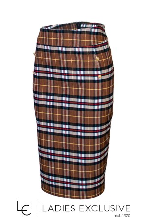 VETO Φούστα καρό σε ίσια γραμμή