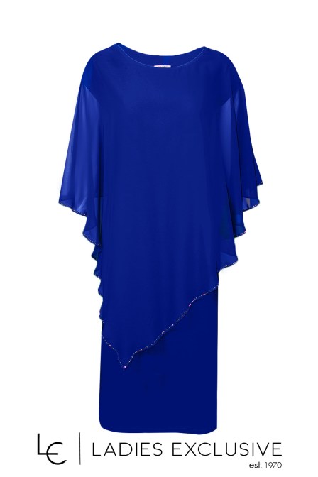 FIBES Φόρεμα βραδινό με μουσελίνα