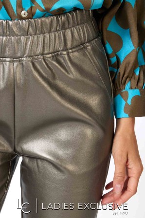 ESQUALO Παντελόνι από τεχνόδερμα με λάστιχο