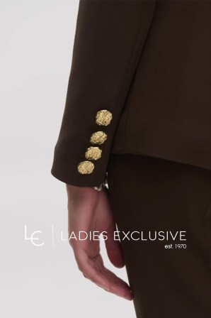 FIBES Σακάκι κρεπ με εντυπωσιακό κουμπί