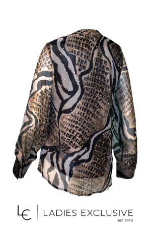 FIBES Πουκάμισο με άνοιγμα v και βολάν