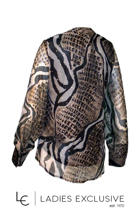 FIBES Πουκάμισο με άνοιγμα v και βολάν