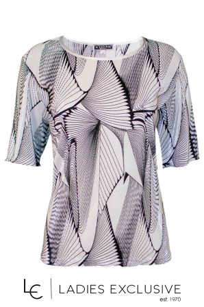 VIDAL Μπλούζα κοντομάνικη γκοφρέ