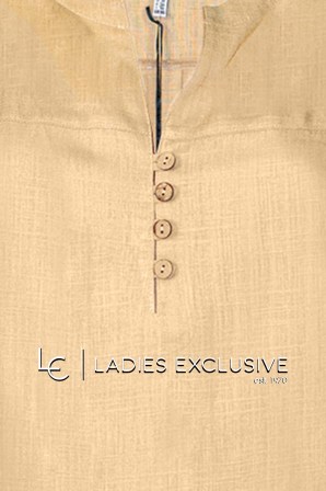 ESTEL Μπλούζα λινή σε άνετη γραμμή