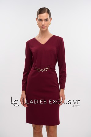 FIBES Φόρεμα κρεπ σε ίσια γραμμή