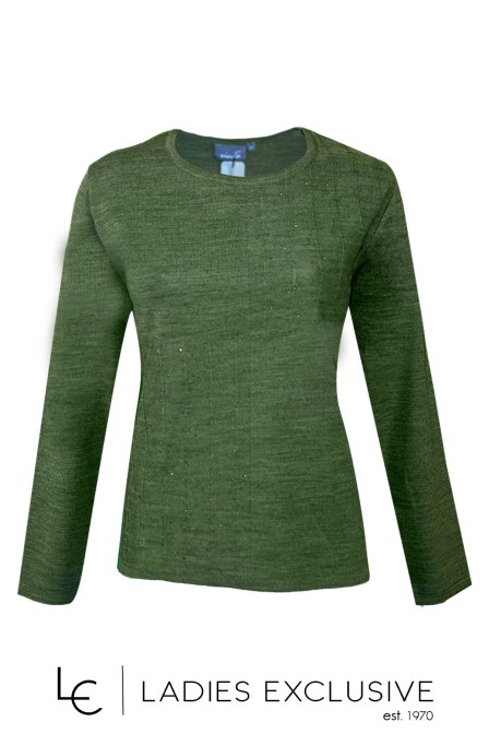 NICOLA Μπλούζα μάλλινη με ανάγλυφα τετράγωνα.