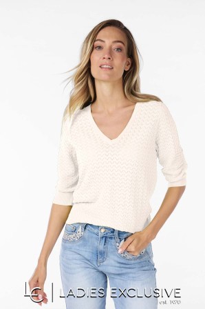 ESQUALO Μπλούζα πλεκτή με άνοιγμα v