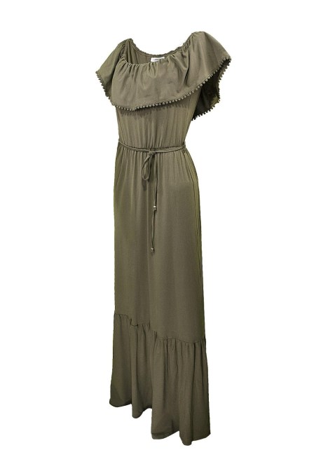 ESTETICA Φόρεμα μακρύ με βολάν