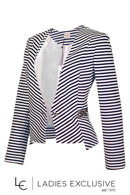 LUCIFAIR Σακάκι navy ριγέ