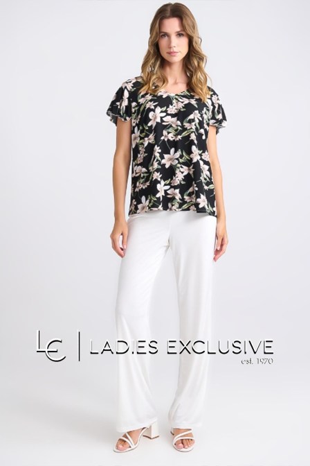 FIBES Μπλούζα κοντομάνικη με μανίκι βολάν