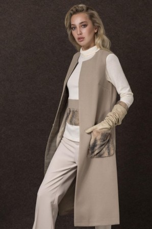 ESTEL Μπλούζα με γούνα