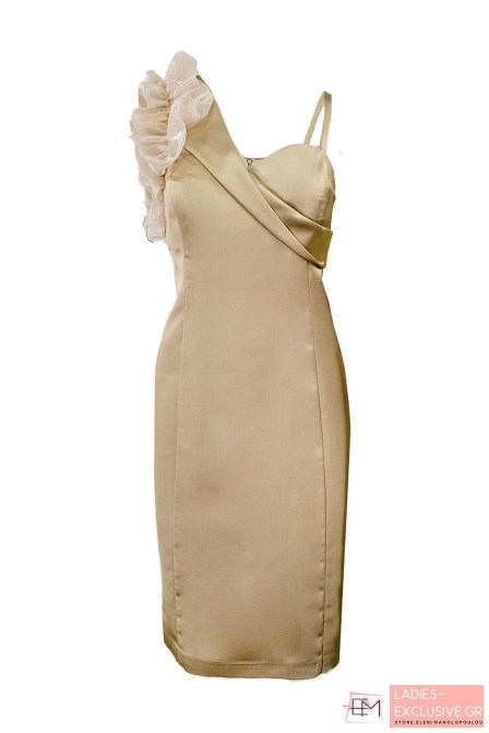 STELLA DERLOU Φόρεμα σατέν οργάντζα