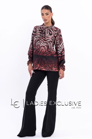 WEFTS Μπλούζα σατέν animal print